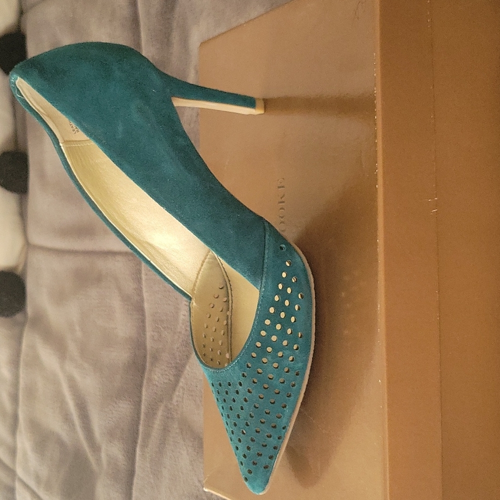 Audrey brook teal suede pumps - Picture 2 of 2